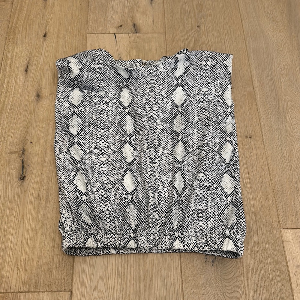 Snake Skin Shoulder Padded Tank. No stains & no sign of wear. Smoke free home.